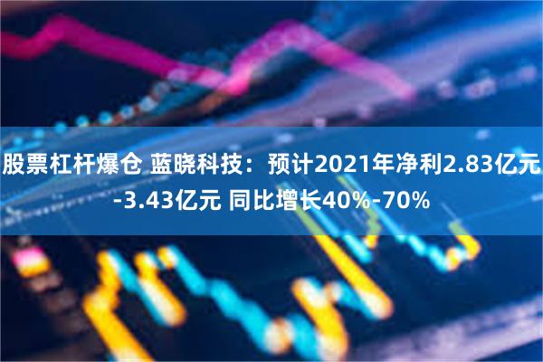 股票杠杆爆仓 蓝晓科技：预计2021年净利2.83亿元-3.43亿元 同比增长40%-70%