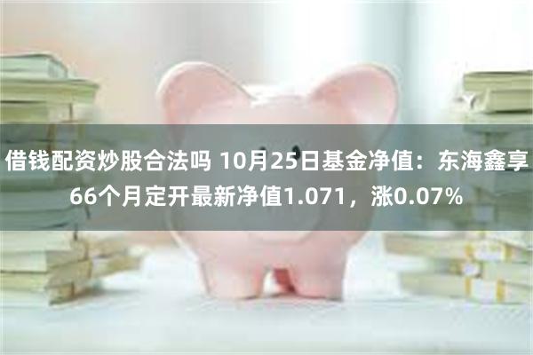 借钱配资炒股合法吗 10月25日基金净值：东海鑫享66个月定开最新净值1.071，涨0.07%