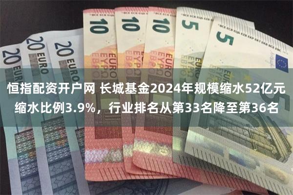 恒指配资开户网 长城基金2024年规模缩水52亿元缩水比例3.9%，行业排名从第33名降至第36名