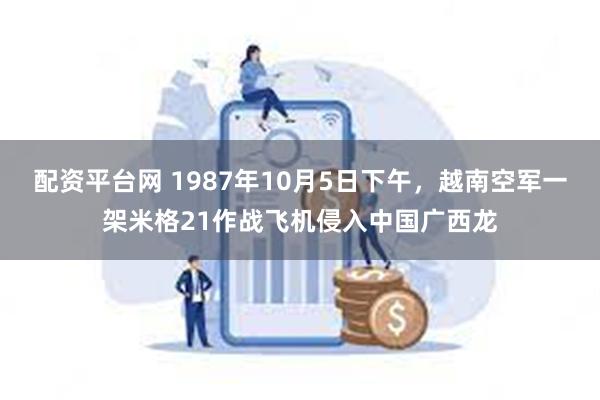 配资平台网 1987年10月5日下午，越南空军一架米格21作战飞机侵入中国广西龙