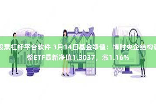 股票杠杆平台软件 3月14日基金净值：博时央企结构调整ETF最新净值1.3037，涨1.16%